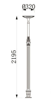 235-255LM Outdoor LED Garden Lights Single Lamp Head And Double Lamp Head